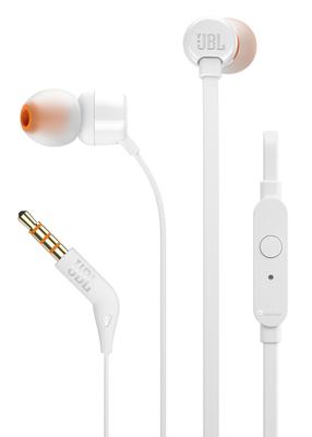 Juhtmega kõrvaklapid JBL T110, valge v.