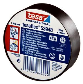 Elektros izoliacinė juosta Tesa 53988, juoda sp., 20 m