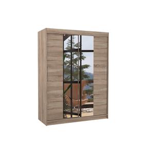 Шкаф ADRK Iness 150, коричневый цв./коричневатый цв., 58 см x 150 см x 200 см, с зеркалом
