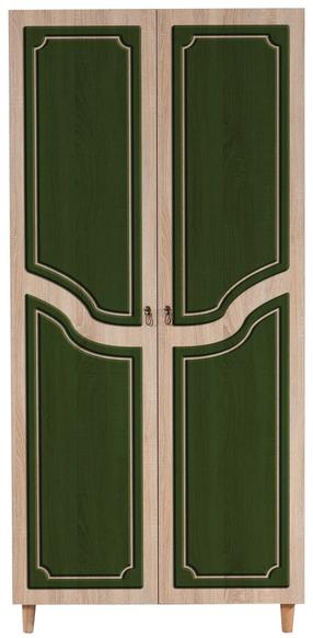 Skapis Kalune Design Stil 623, sonoma ozola krās./zaļa krās., 90 cm x 52 cm x 192 cm