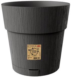 Gėlių vazonas Stefanplast Etnica, plastikinis, Ø 30 cm, pilka sp.