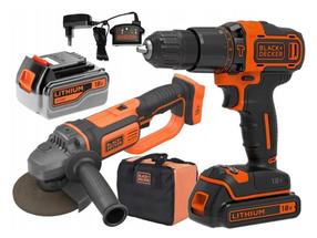 Akumulatora instrumentu komplekts Black & Decker BCK24D1M1S-QW, 18 V
