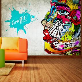 Fototapetas Artgeist Graffiti Beauty XXLNEW010357, 210 cm x 210 cm
