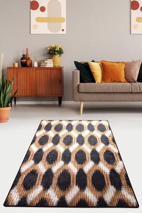 Kiliminis takas Conceptum Hypnose Gold And Black, įvairių spalvų, 200 cm x 100 cm