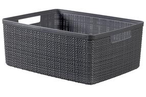Krepšelis, transportavimui/įrankiams/daiktų saugojimo Curver Jute, 12 l, pilka sp., 36 x 28 x 15 cm