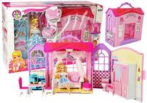 Lėlių namas Lean Toys Lelia Girls Dream Pink Villa LT7361, įvairių spalvų