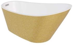 Ванна, свободно устанавливаемая Besco Melody Glam Gold, 150 см x 80 см x 72 см, овальная, золотой цв./хромовый цв.