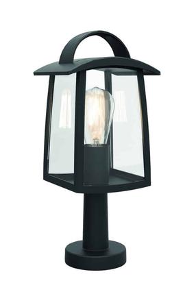 Pastatomas lauko šviestuvas Lutec Kelsey 7273604012, 40W, E27, IP44, juoda sp., 17 cm x 40 cm