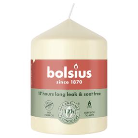 Свеча, цилиндрическая Bolsius, 17 час, белый цв.
