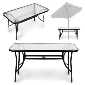 Lauko stalas MultiGarden, juoda sp., 120 cm x 70 cm x 71 cm