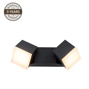 Sieninis lauko šviestuvas Domoletti Effection ELED-631-2, 6W, LED, IP54, juoda sp., 10.5 cm x 29 cm