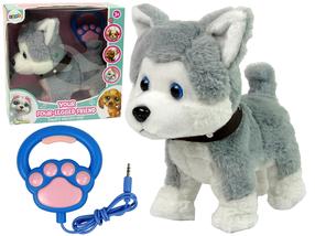 Žaislinis gyvūnas šuo Lean Toys Your Four Legged Friend, balta sp./pilka sp.