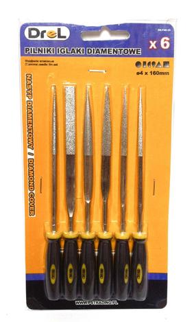 Vīļu komplekts Drel, trīsstūrveida, 160 mm, metāla