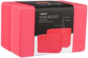 Jogos blokelis Avento Yoga Bricks 42YA, 23 cm, 0.48 kg, rožinė sp., 2 vnt.