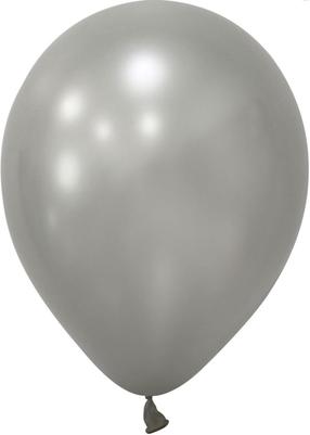 Наборы воздушных шаров овальный GoParty Metallic, серебристый цв., 100 шт.