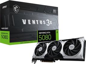 Vaizdo plokštė MSI GeForce RTX 5080 Ventus 3X OC, 16 GB, GDDR7