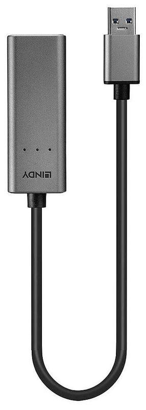 Adapteris Lindy USB 3.0, RJ-45, sudraba krās.