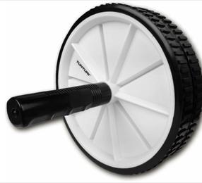 Preses rullītis Tunturi Double Exercise Wheel 14TUSCL245, 18.5 cm, 0.58 kg, balta krās.
