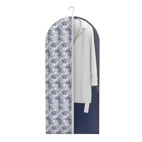Drabužių maišas Ordinett Kyoto 126034004, 135 cm x 60 cm, mėlyna sp./balta sp.