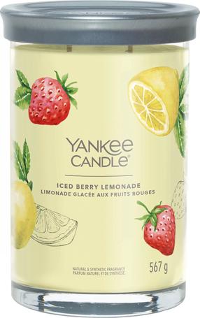 Svece, aromātiskā Yankee Candle Signature Iced Berry Lemonade, 60 - 100 h, 567 g, dzeltena krās.