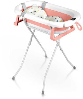 Sulankstoma vaikiška vonelė, su priedais Ricokids RK-287, balta sp./rožinė sp., 85 cm