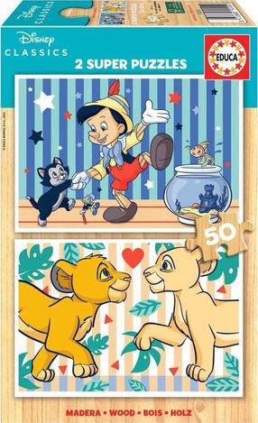 Деревянный пазл Educa Disney Classics 19290, 18 см x 26 см, 100 шт.