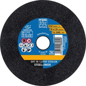 Pjovimo diskas kampiniam šlifuokliui Pferd PSF Steelox, 76 mm x 1 mm x 10 mm