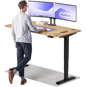 Datorgalds regulējams augstums Desktronic HomePro, 160 cm x 80 cm, 61 - 125.5 cm, ozola krās./melns krās.
