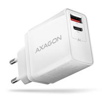 Telefona lādētājs Axagon ACU-PQ22W, USB/USB-C, balta krās., 22 W