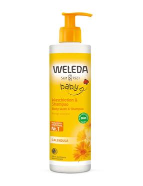 Dušigeel ja šampoon Weleda Baby Calendula, 400 ml