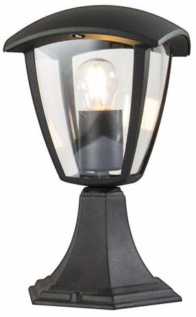 Pastatomas lauko šviestuvas CristalRecord Durham, 40W, E27, IP44, juoda sp., 16.4 cm x 23.5 cm