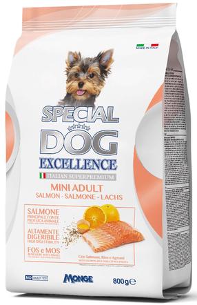 Сухой корм для собак Monge Special Dog Excellence Mini Adult, рис/лосось, 0.8 кг