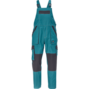 Darbinis puskombinezonis vyrams Cerva Max Summer, juoda sp./petrol sp., 52 dydis