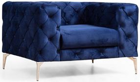 Krėslas Hanah Home Como Navy Blue, tamsiai mėlyna sp., 108 cm x 90 cm x 70 cm