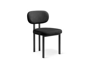 Kėdžių rinkinys Cosmopolitan Design Sam Velvet, matinė, juoda sp., 51 cm x 50 cm x 82 cm, 2 vnt.