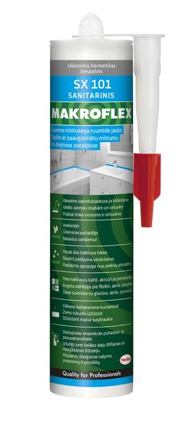 Силикон Makroflex SX 101 Sanitary Silicone, 280 мл, прозрачный цв.