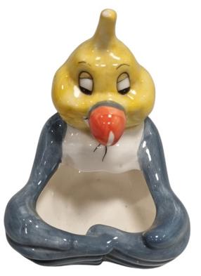 Bļoda dzīvniekam Europet Bernina, 8.5 cm x 8.5 cm x 11 cm, dzeltena krās./pelēka krās.