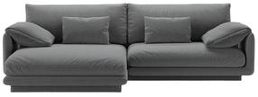 Kampinė sofa Micadoni Torino Structured, tamsiai pilka sp., kairinė, 250 x 170 cm x 83 cm