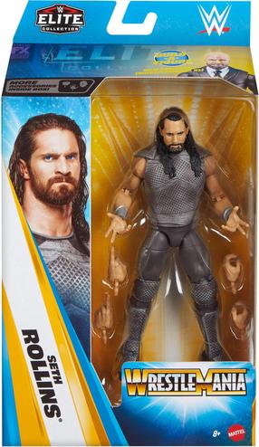 Mängukujuke, koos tarvikutega Mattel WWE Elite Collection Seth Rollins JHX75, must v./hall v.