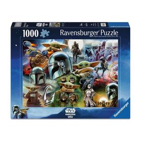 Puzle Ravensburger Star Wars Mandalorian And Grogu, 50 cm x 70 cm, 1000 gab., daudzkrāsaina