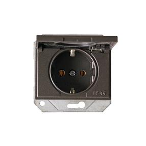 Kištukinis lizdas Vilma XP500 111050202707, su įžeminimu, IP44, antracito sp.