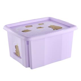 Daiktadėžė su dangčiu Keeeper 1224152533700, 24 l, violetinė sp., 42.5 x 35.5