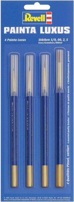 Набор кистей Revell Luxus, синтетические, 4 шт.