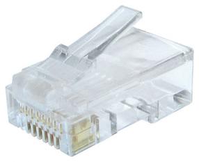 Соединение Gembird 8P8C RJ-45, 100 шт., прозрачный цв.