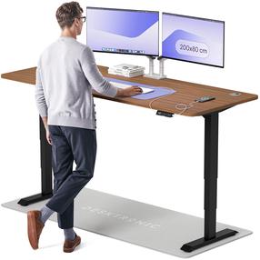 Datorgalds regulējams augstums Desktronic HomePro, 200 cm x 80 cm, 61 - 125.5 cm, melns krās./riekstkoku krās.