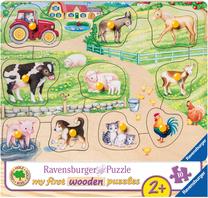 Medinė dėlionė Ravensburger My First Wooden Farm 036899