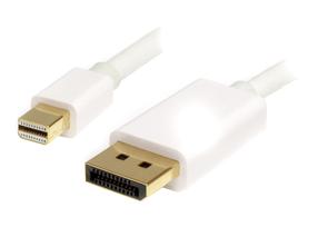 Vads StarTech DisplayPort MDP2DPMM2MW Mini DisplayPort, DisplayPort 1.2, 2 m, balta krās.