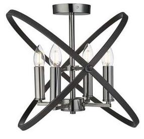 Sietynas kabinamas Searchlight Hoopla 8344-4PW, E14, 4 x 60 W, juoda sp. / juoda sp.