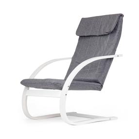Krēsls ModernHome Finnish, balts krās./pelēka krās., 67 cm x 76 cm x 96 cm