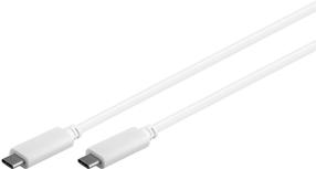 Vads Goobay USB Type C To USB Type C USB Type-C male, USB Type-C male, 1 m, balta krās.